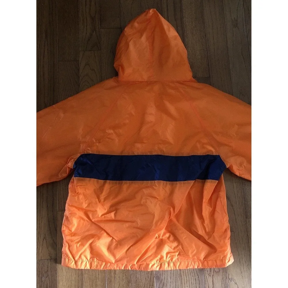 Vtg Auburn University Windbreaker Rain Jacket Orange Storm Duds Unisex Large